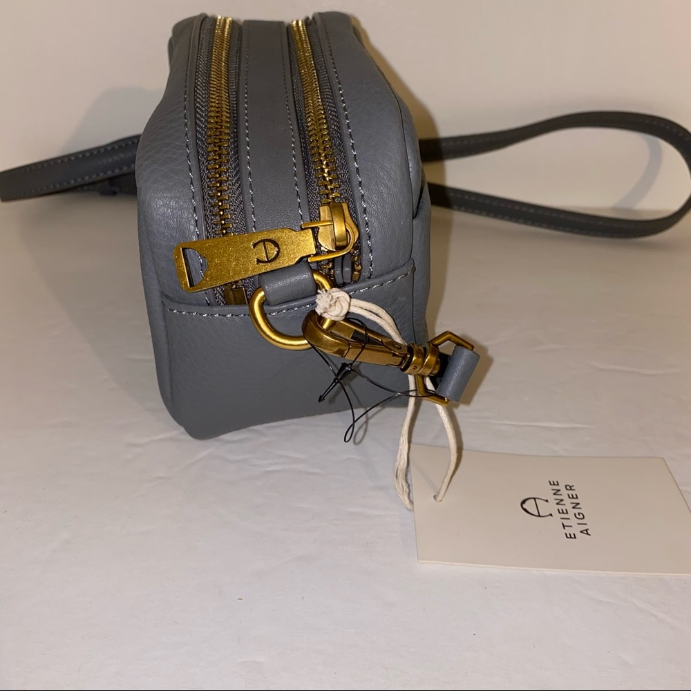 Etienne Aigner - Adeline Mini Ca Double Zip Crossbody Camera bag βslateβ gray π - Picture 8 of 15